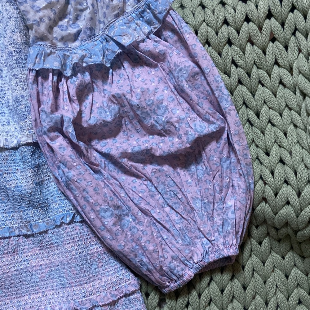 Loveshackfancy Large Multi Ruffle Blue Purple Flo… - image 4